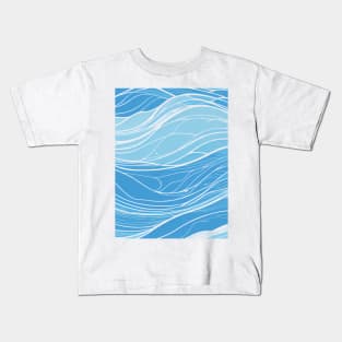 Intricate Sea Waves Kids T-Shirt